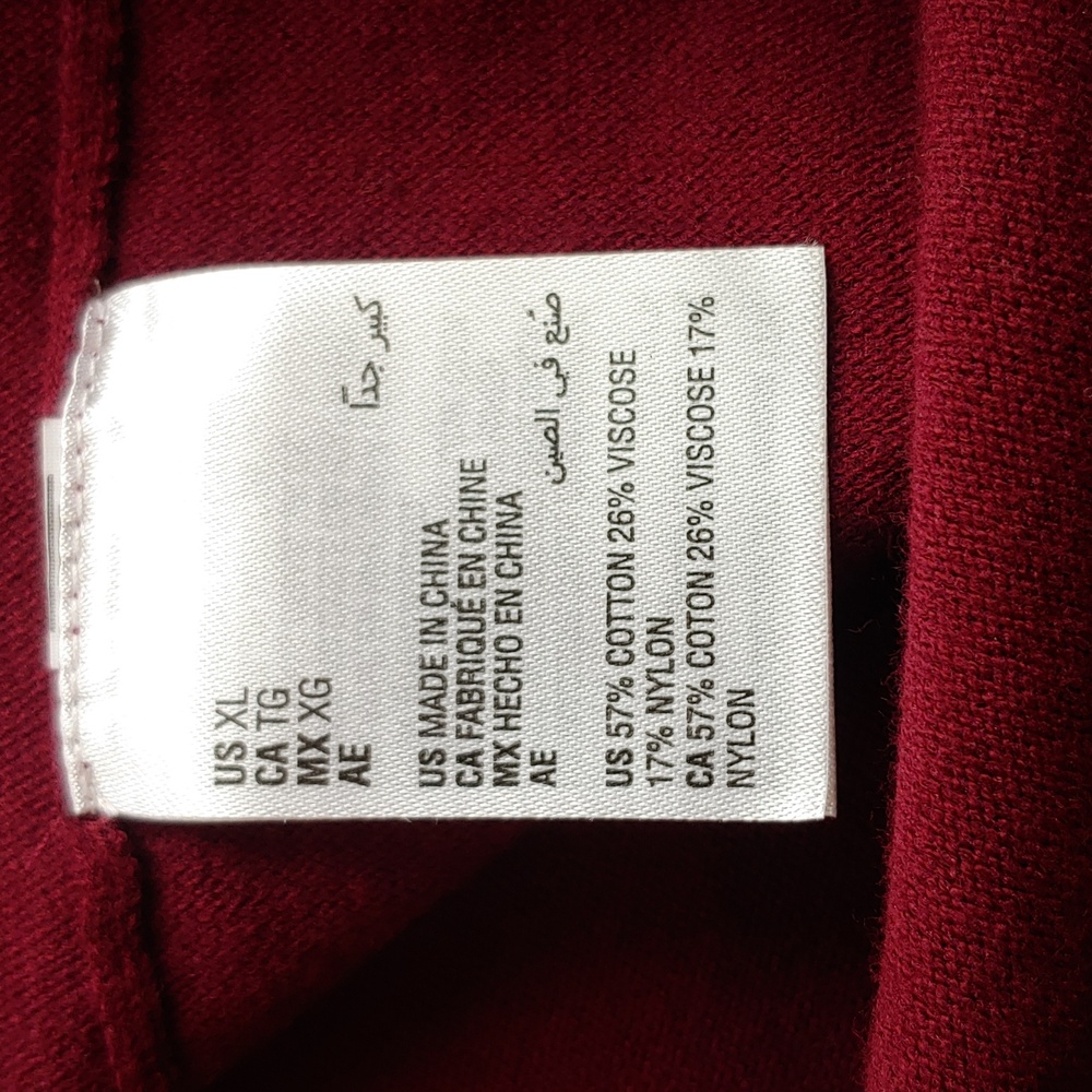 Karen Scott Women's Merlot Red Cardigan Long Sleeves Size XL NWT - Picture 11 of 17